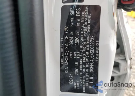 2025 Kia K4 Ex z USA, uszkodzony, nr VIN 3KPFU4DE4SE032732